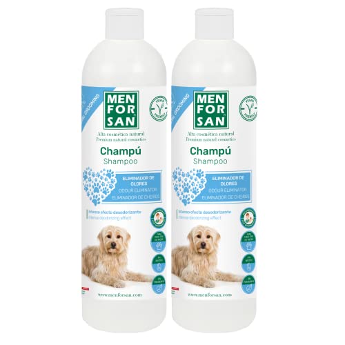 MENFORSAN Geruchsvernichter Hundeshampoo Talkum 1L 2er Pack, Blau