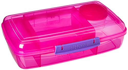 Sistema Bento Lunch Box mit Obst/Joghurt Topf, mehrfarbig, Riegel Liter ( Farblich sortiert )