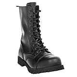 Boots & Braces - 10 Loch Stiefel Rangers Schwarz Größe 40 (UK6)