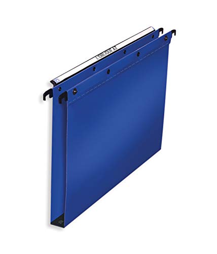 ELBA 100330377 Hängemappe Polypro Ultimate 10er Pack für A4 aus Kunststoff seitlich offen blau Schrank ideal für die lose Blatt-Ablage im Büro und der Behörde