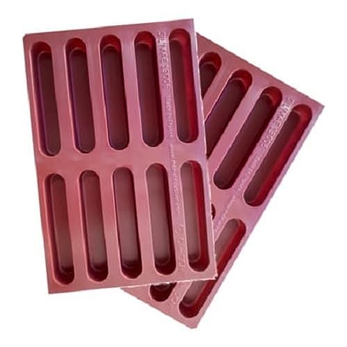 Maé Innovation Silikonform 18 x 28 cm – 10 Finger Madeleines – für Müsliriegel, Kekse, Schokoladen-Beleuchtung, antihaftbeschichtet, 100 % Prämium, hergestellt in Frankreich