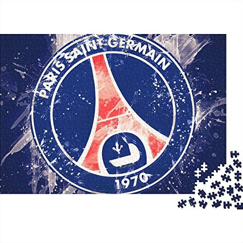 Puzzle Paris Saint-Germain PSG Logo 300 Teile Puzzles Für Erwachsene Spielzeug,Fußball Puzzle Premium Holzpuzzle Geburtstagsgeschenk,Geschenke Für Frauen,Wandkunst 300pcs (40x28cm)
