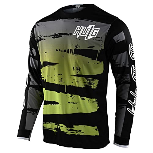 Radfahren Jersey Herren Mountainbike Motocross Jersey Langarm MTB T-Shirt,Shirt Downhill Fahrrad Jersey Schnelltrocknend (Color-19,3XL)