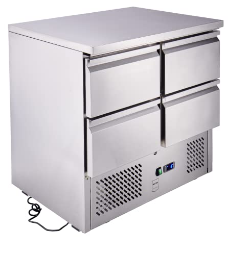 METRO Professional Kühltisch GDS 3600, Edelstahl, 88 x 90 x 70 cm, Silber, 97 L