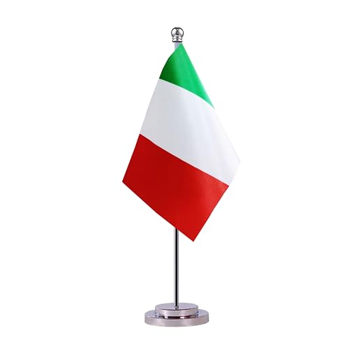 Italienische Tischflagge, Tischflagge, kleine Mini-italienische Tischflagge, Miniatur-Flagge, internationale Weltlandflaggen, Festivals, Veranstaltungen, Feiern, Bürodekoration