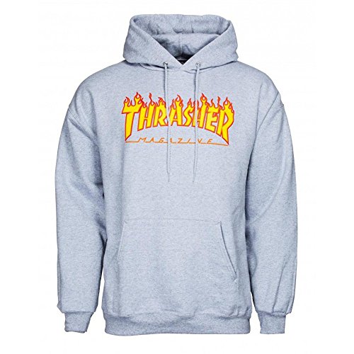 Thrasher Hoodies - Thrasher Thrasher Hoody Flame, Grau, Gr. L