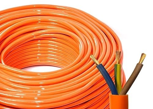 Hilark Kabel H07BQ-F 3x2.5mm2 Litze orange (5 Meter, Orange)