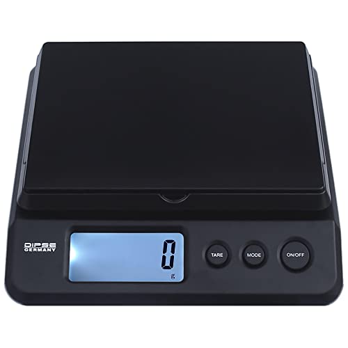 Dipse Parcel 25/20 / 10 kg - Digitale Paketwaage Briefwaage mit USB- oder Batteriebetrieb und 2g / 1g / 0,5g Teilung