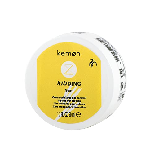 Kemon Liding Kidding Gum - Haar-Wachs für mittleren Halt, Styling-Wax frei von sensibilisierenden Allergenen, ideal für Kinder ab 3 Jahren, 50 ml
