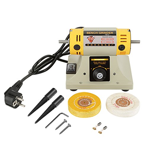 Poliermaschine Set 220 V 350 Watt Elektrische Schleifmaschine Poliermaschine für Schmuck Dental Drehmaschine Motor zum Schleifen und Polieren EU Stecker