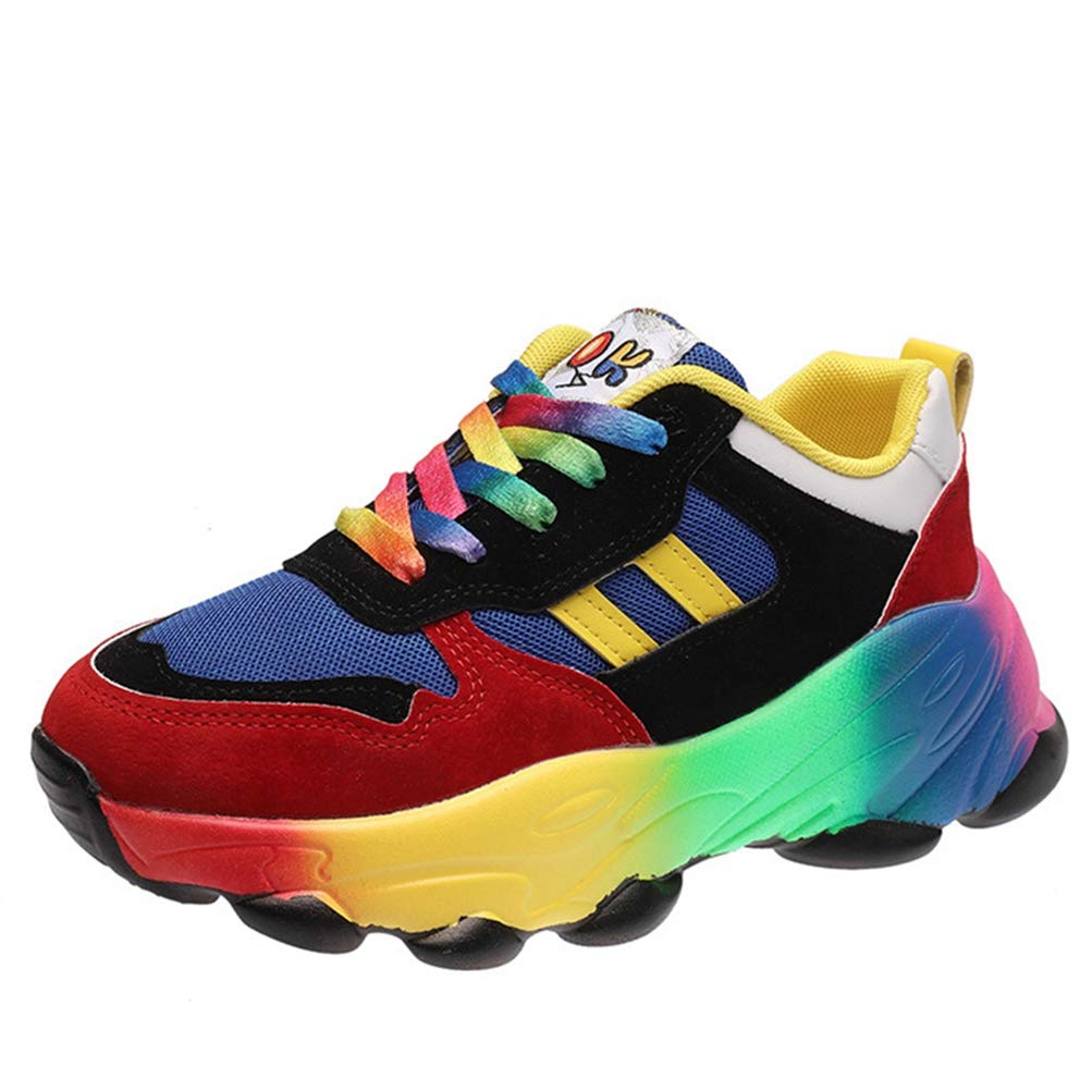 Clunky Sneakers Damen Plattform Frühling Herbst Casual Sportschuhe Outdoor Sportschuhe Mode Multicolor Wedges Trainer Schuhe