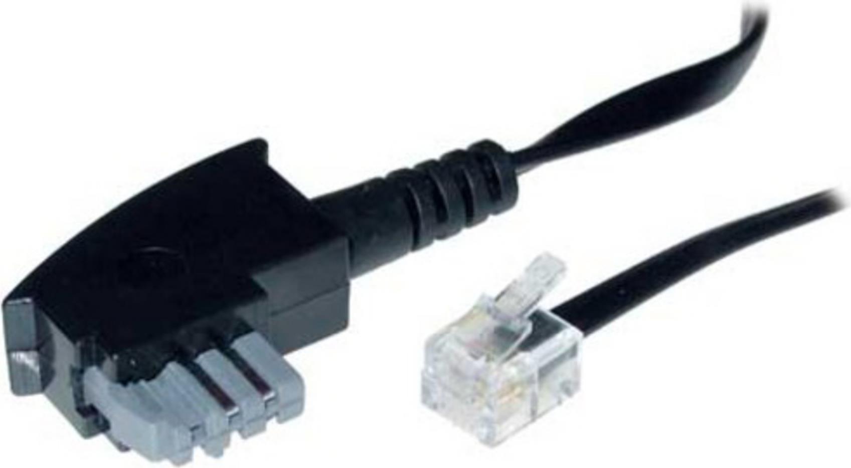 S/CONN maximum connectivity Telefon-Anschlußkabel-TAE N-Stecker auf Western-Stecker 6/4, 20,0m (70125-20)