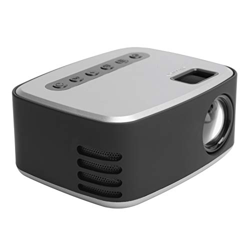 Heimprojektor, tragbarer Mini 1920x1080p HD Heimkino-Videoprojektor mit LED-Licht, für Heimschlafzimmer Büro im Freien(EU-Stecker)