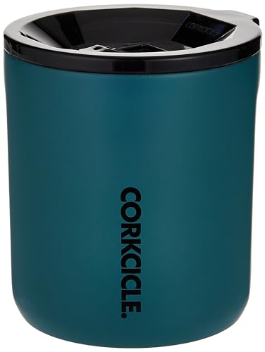 Corkcicle Buzz Cup – dreifach isolierter Edelstahl-Reisebecher mit bruchsicherem Deckel – wiederverwendbarer Becher – Riff, 355 ml