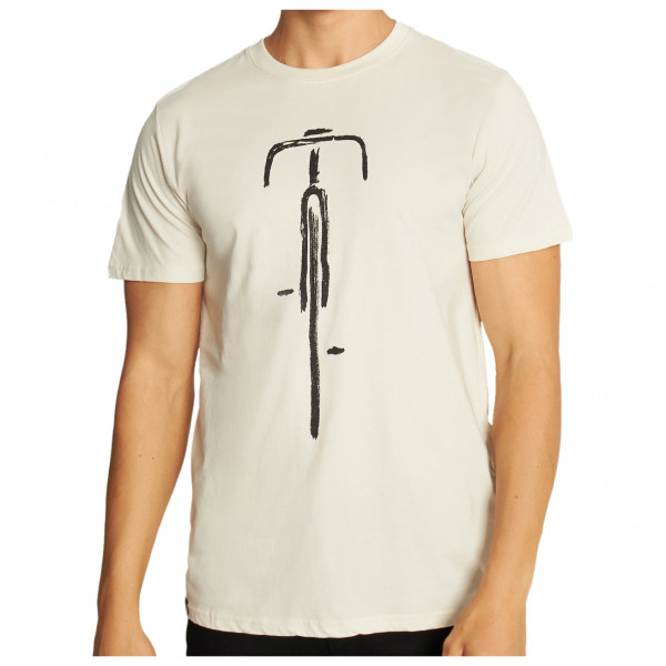 DEDICATED - T-Shirt Stockholm Bike Front - T-Shirt Gr XXL beige