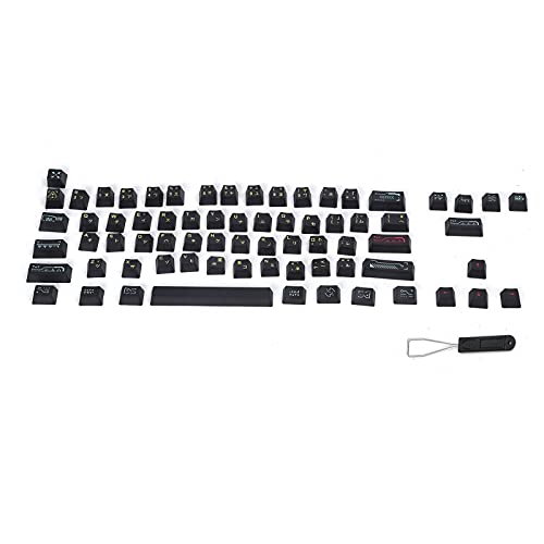 Tastenkappen für 60% mechanische Tastaturen, einschließlich englischer und japanischer 71-Tasten-Tastenkappen mit Dye Sublimation Keycaps für die meisten 61-Tasten 60% mechanischen