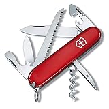 Victorinox Schweizer Taschenmesser, Camper, Swiss Army Knife, Multitool, 13 Funktionen, Klinge, Korkenzieher, Dosenöffner