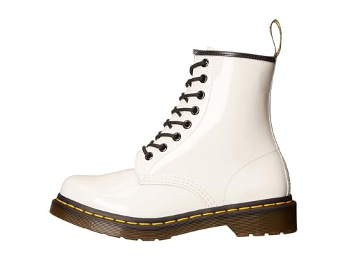 Dr. Martens 1460 Patent WHITE, Damen Combat Boots, WeiÃŸ (White), 43 EU (9 Damen UK)