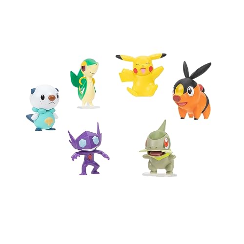 Pokemon 6er Pack Kampffiguren Sableye, Axew, Snivy, Tepig, Oshawott, Pikachu, Serie 6, Figur