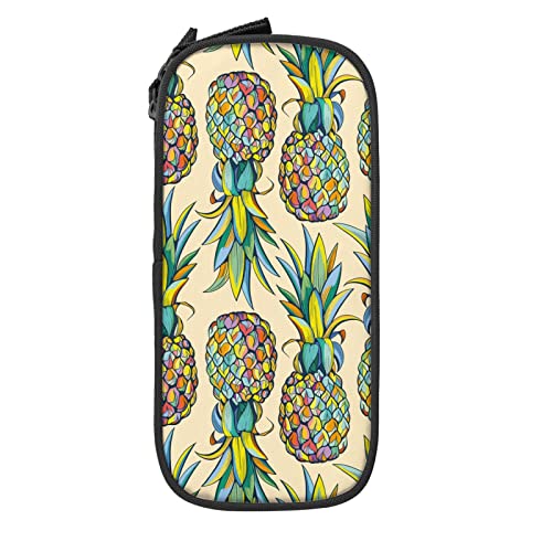 Ananas-Federmäppchen, große Kapazität, langlebig, Federmäppchen, Aufbewahrungstasche mit Reißverschluss, Box, stationäres Etui