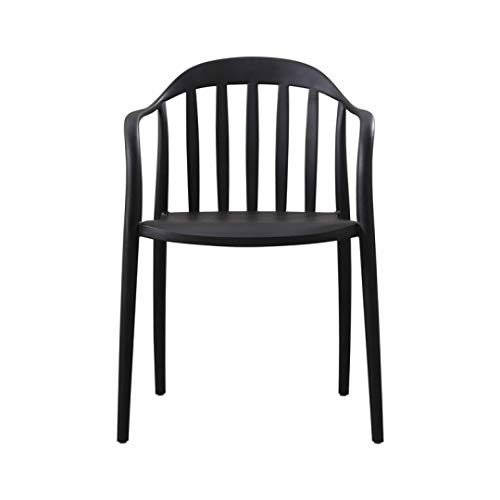 ZONS 4 Stück Zion Stuhl PP schwarz stapelbar - außen oder innen