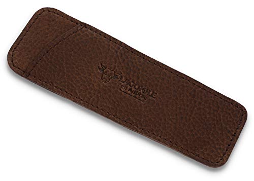 Laguiole en Aubrac - braunes Etui - genarbtes Leder - Einstecketui für EIN Laguiole Taschenmesser 11/12 cm