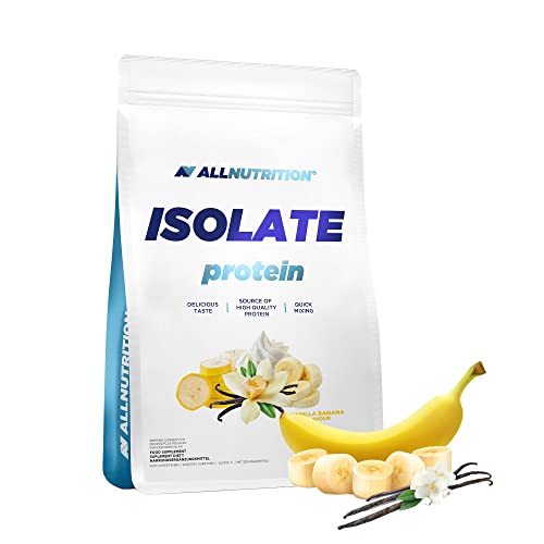 ALLNUTRITION Isolate Protein 908g 1er pack Eiweißpulver Molkenproteinpulver Muskelaufbau mit Verzweigte Aminosäuren BCAA(Vanilla Banana)