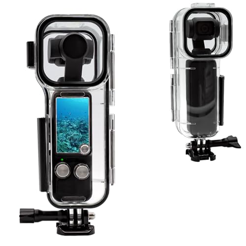 Buziba Wasserdichtes Gehäuse Unterwasser-Tauchkoffer Schutzhülle für DJI Osmo Pocket 3 Action-Kamera 45M Tauchgehäuse Abdeckung Shell