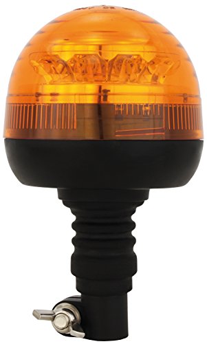AdLuminis LED Kleine Rundumleuchte Orange Mit Flexiblem Fuß, 12V und 24V Spannung, Blinkleuchte Warnleuchte Für Straßenverkehr KFZ