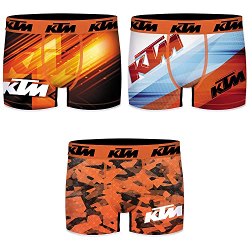 KTM Boxer Men Herren Boxershorts Pant Polyester Unterwäsche 3 er Pack, Bekleidungsgröße:XXL, Modelle:Set 2