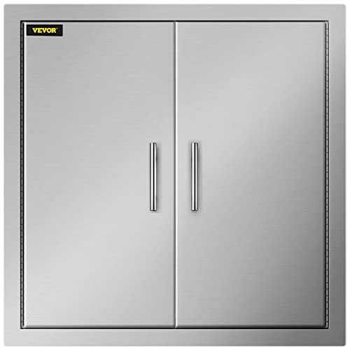 BuoQua 78x78cm Kamintür Doppelschicht Putztür Edelstahl 304 Inspection Door BBQ Tür