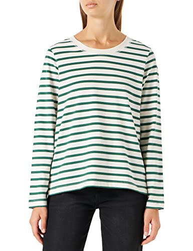 PART TWO Damen Rongpw Ts T-Shirt, Evergreen Stripe, M
