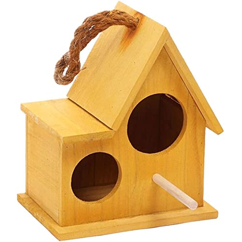 TIANYIA Vogelkäfig aus Holz mit Stolperloch, kreatives Vogelhaus für kleine Vögel, Vogel, warme Zuchtbox Sittiche