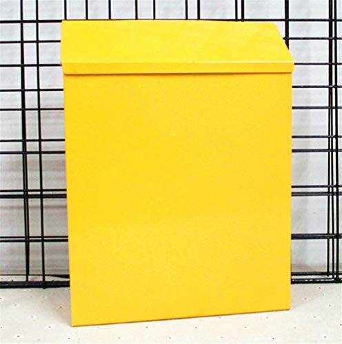 Briefkasten aus Stahl, zur Wandmontage, wasserdicht, Vintage-Eisenblech, abschließbar, für den Außenbereich, für Briefe, Zeitungen, gelb