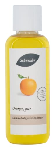 Saunabedarf Schneider - Aufgusskonzentrat Orange Pur - fruchtig-warmer Saunaaufguss - 250ml Inhalt