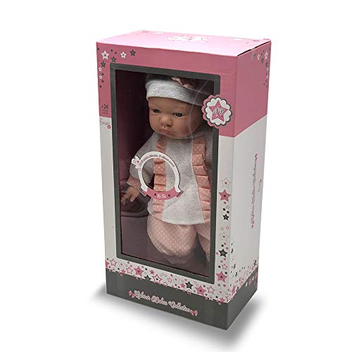 Tachan - Puppe mit weichem Körper 40 cm, Kleid mit rosa Babykleidung und 12 verschiedenen Geräuschen (781T00433)