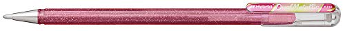 Pentel K110-DMPX Hybrid Dual Metallic Gelroller - Glitzer Gel - Schreibfarbe rosa/metallic grün & gold, Strichstärke 0,5mm, 12 Stück