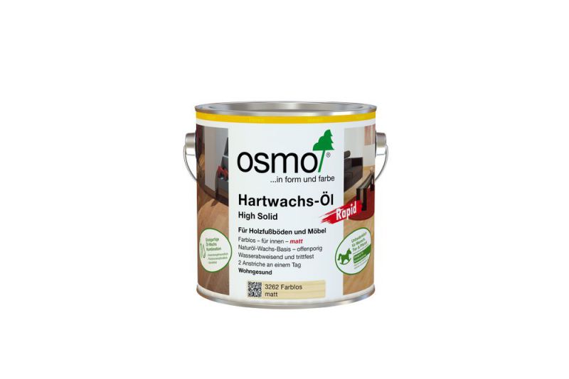 OSMO 3262C Polyx Hartwachsöl Rapid, farblos, matt, 0,75 Liter