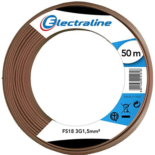 Electraline 16009 Kabelstrang FS18 3G1,5 50 m braun