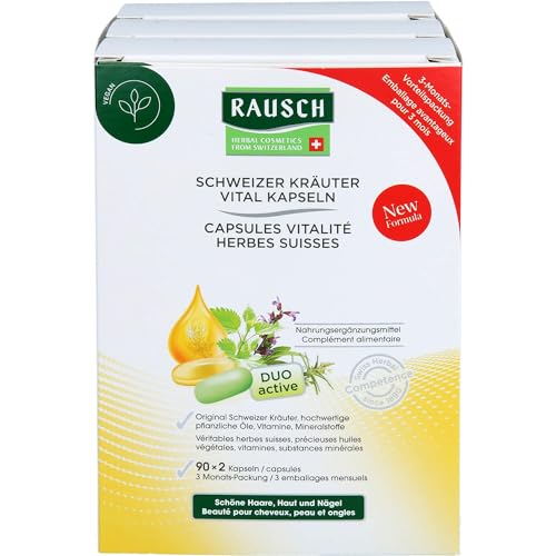 Rausch Schweizer Kräuter Vital Kapseln 3-Monats-Packung, 1er Pack(1 x 180 Stück)