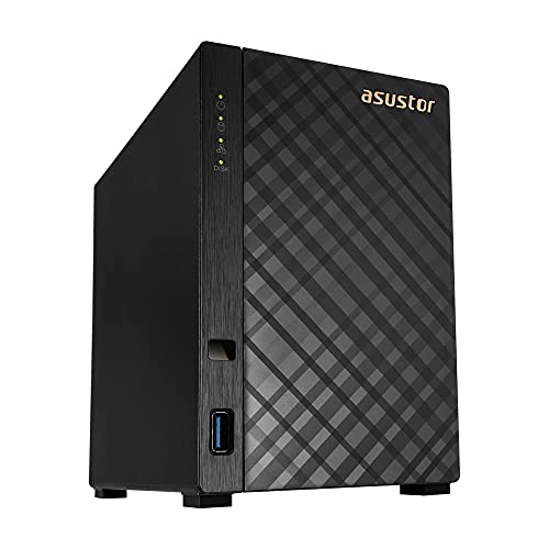 Asustor AS1102T 2 Bay NAS Server - Netzwerkspeicher Gehäuse, Quad Core 1.4 Ghz CPU, 2GB DDR4