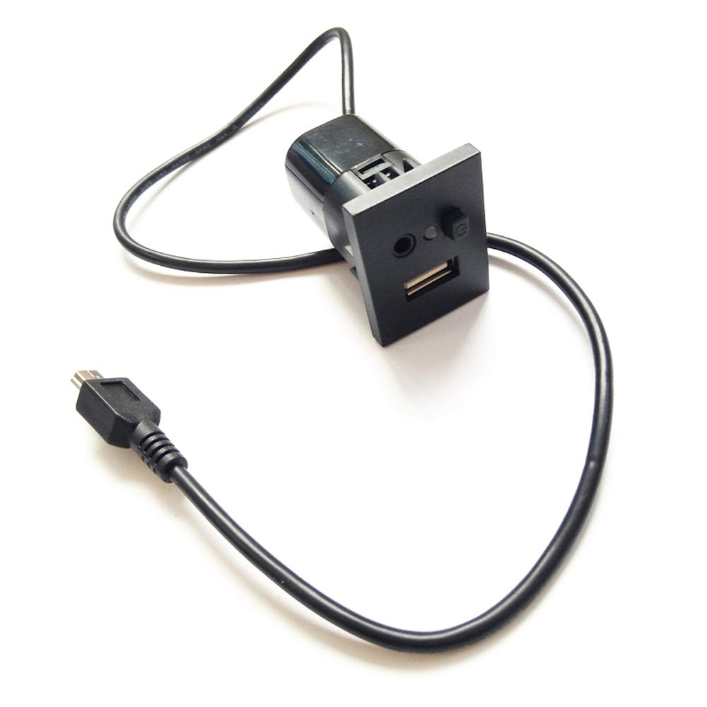 Auto USB Anschluss AUX Anschlussstecker Kabel Passt für Focus MK2 Auto USB Eingangsadapterstecker (Schwarzer USB-Adapter)