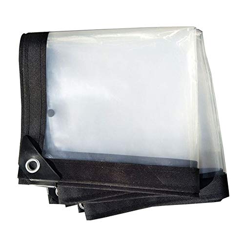Canopy Schatten Tuch 85% Clear/Transparent Tarp Abdeckung wasserdicht for Fahrrad-Anhänger, Plastikplanen Stofföse for Überdachung-Zelt, Boot, Wohnmobil oder Pool-Abdeckung, 120 g/m² (Color : Cle
