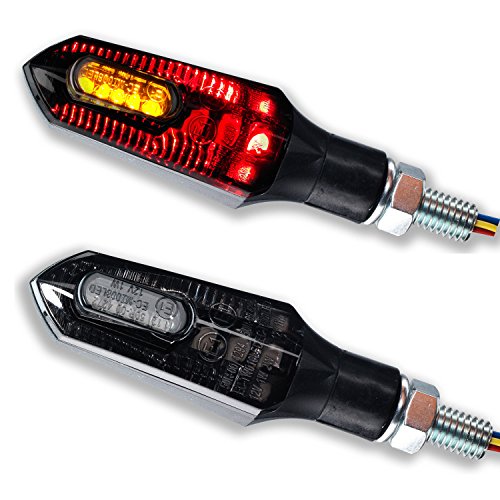 LED Motorrad Rücklicht Bremslicht Blinker Arrow 1 Paar 2 Stück E-geprüft