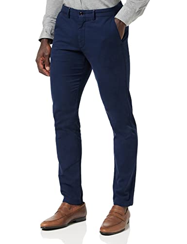Hackett London Men's Texture Chino Pants, Navy, 36W/32L