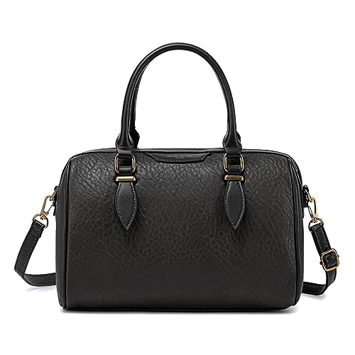 David Jones - Handtasche Bowling Damen – Umhängetasche aus PU-Leder – Tragetasche mittelgroß, klassisch – modisch, elegant, Stadt, Schwarz , Einheitsgröße