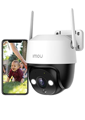 Imou Cruiser SE+ 4MP PTZ Überwachungskamera Aussen WLAN IP Kamera mit Nachsicht Bewegungserkennung 2-Wege-Audio kompatibel mit Alexa und bis zu 256 SD-Karte IP 66