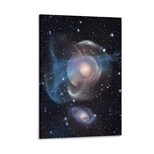 XXJDSK Foto Auf Leinwand Milchstraße NGC 474 Galaxy HD-Druck auf Leinwand, Gemälde, Wandkunst für Wohnzimmer, Dekoration, Jungengeschenk 60X90cm Kein Rahmen