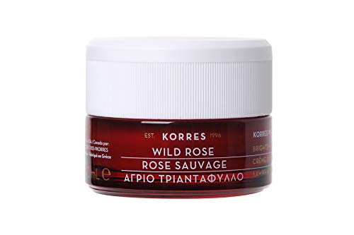 KORRES WILD ROSE Tagescreme mit Wildrosenöl für trockene Haut, dermatologisch getestet, vegan, 40 ml