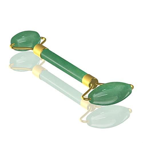 Kristallroller und tragbares Kürbis-Set for Massage, grüner Jade-Roller, natürliches Abenteuer, Stein, Schönheitszubehör, 1 Stück (Color : Type D)